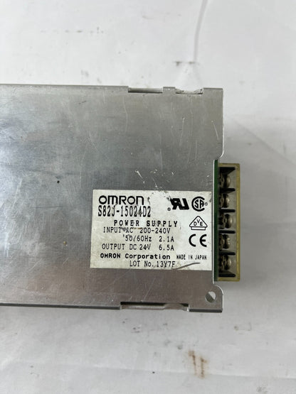 Omron S82J-15024D2 Power Supply 24V DC 6.5A 200–240V AC Used Japan Spare