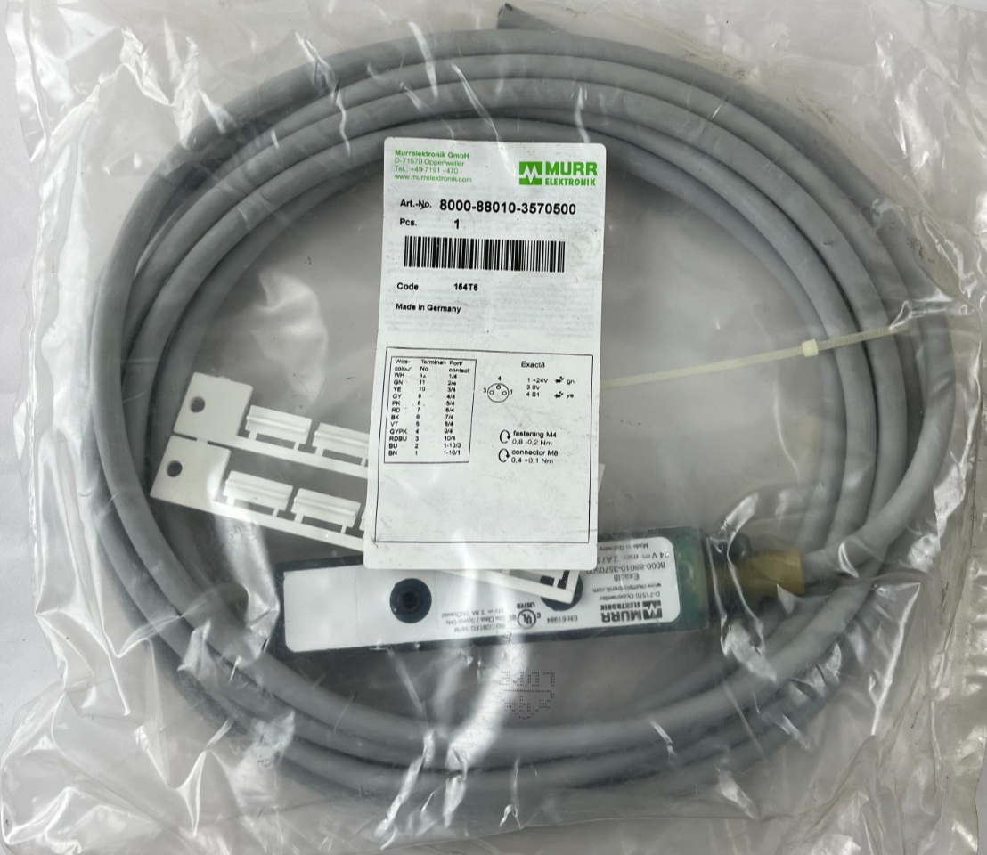 Murr Elektronik 8000-88010-3570500 Exact8 M8 Distribution Cable 8×M8 3-Pin 5m