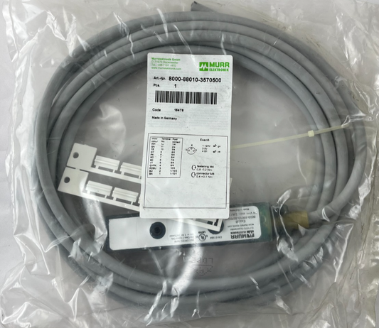 Murr Elektronik 8000-88010-3570500 Exact8 M8 Distribution Cable 8×M8 3-Pin 5m