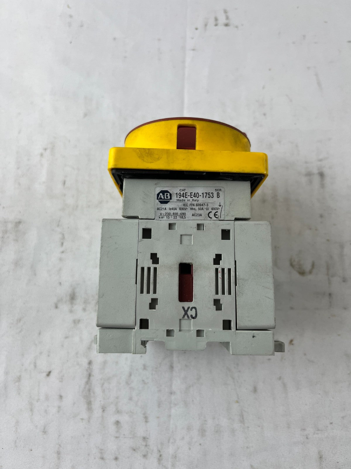 Allen Bradley 194E-E40-1753 Rotary Isolator Switch 40A 690V Motor Disconnect