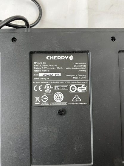 Cherry KC 1000 USB Keyboard JK-0800GB-2 UK Layout Black Wired Used Spare