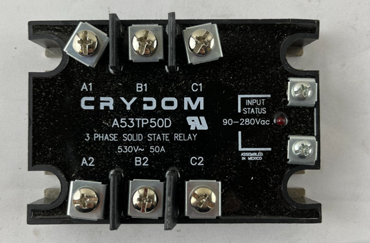 Crydom A53TP50D 3-Phase Solid State Relay 48–530VAC 50A 90–280VAC Input New