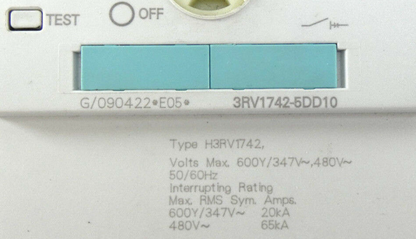SIEMENS SIRIUS 3RV1742-5DD10 Power Switch | Type H3RV1742