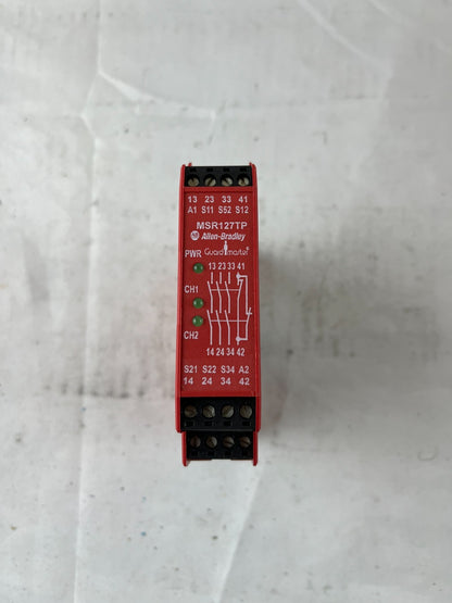 Allen Bradley Guardmaster MSR127TP Safety Relay 230VAC 3NO+1NC USED 440R‑N23130