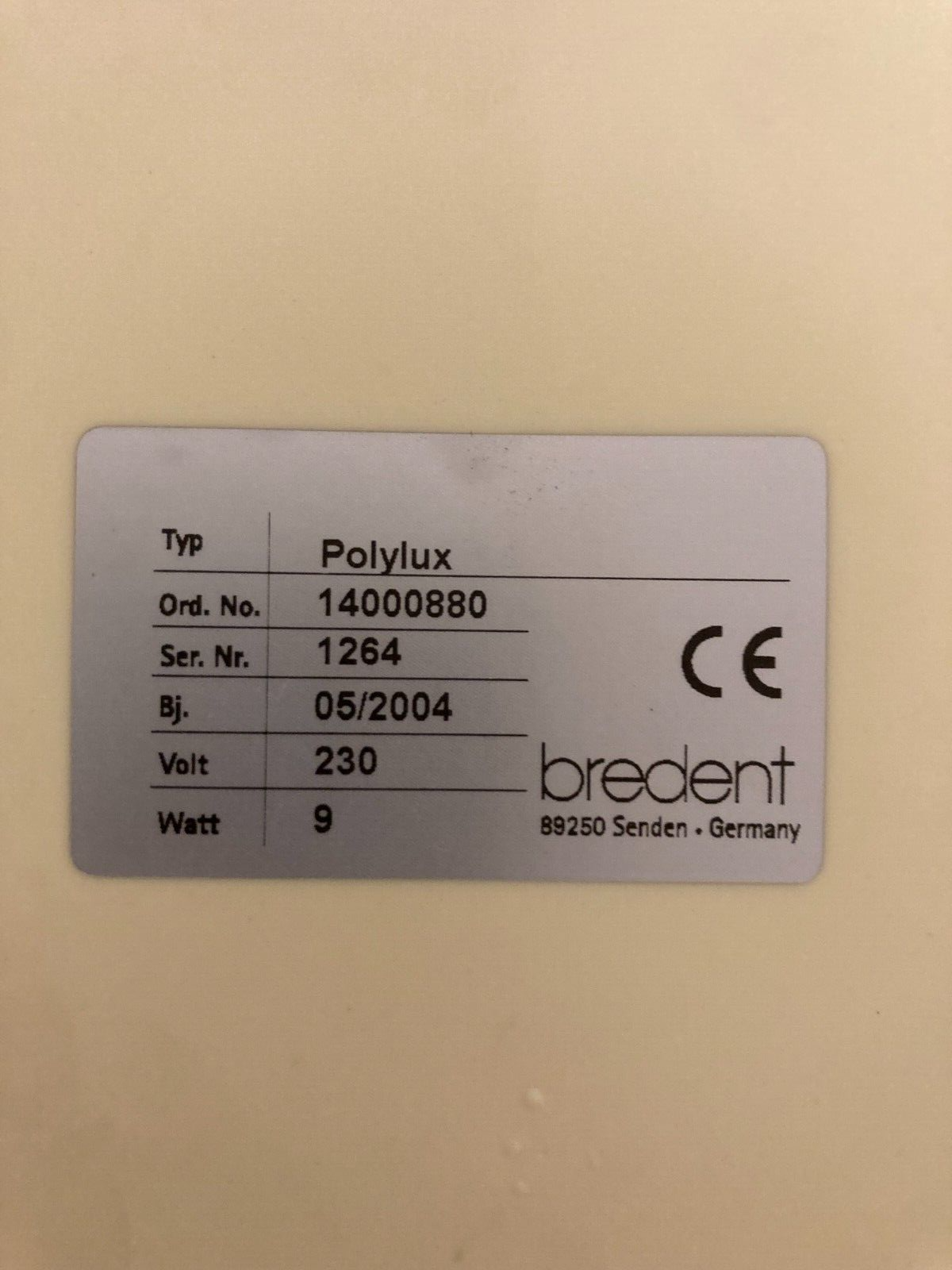 Bredent Polylux PL 20 UV Curing Light Tabletop Photopolymerization Device, Used