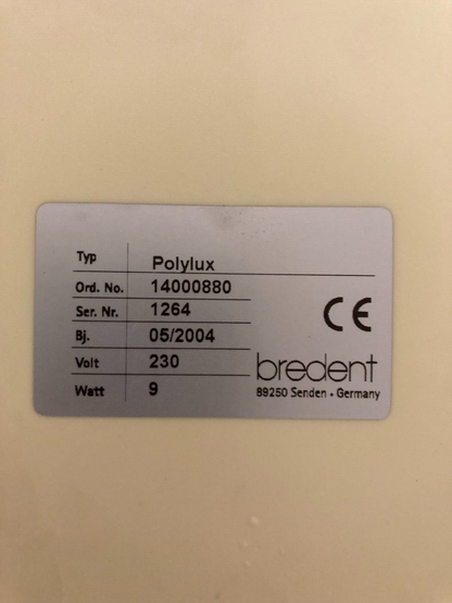 Bredent Polylux PL 20 UV Curing Light Tabletop Photopolymerization Device, Used