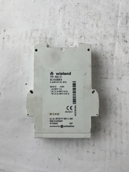 Wieland NGS 12 Relay Module 24V AC/DC 2CO 5A DIN Rail Used Spare Unit