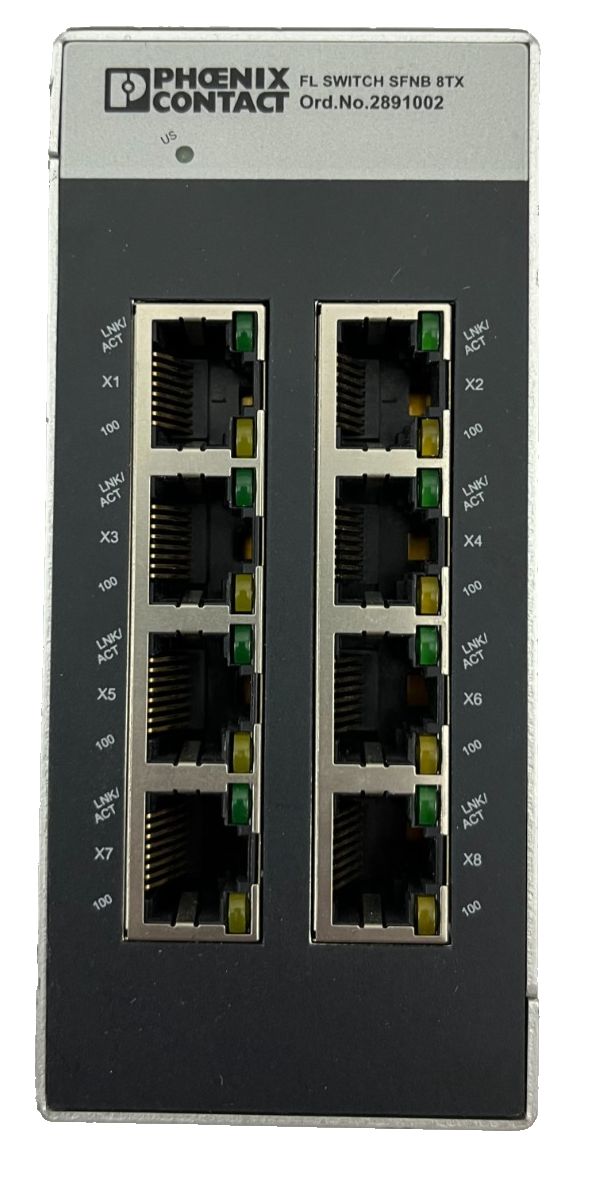 Phoenix Contact FL SWITCH SFNB 8TX Ethernet Switch 8-Port 2891002 Used Industria