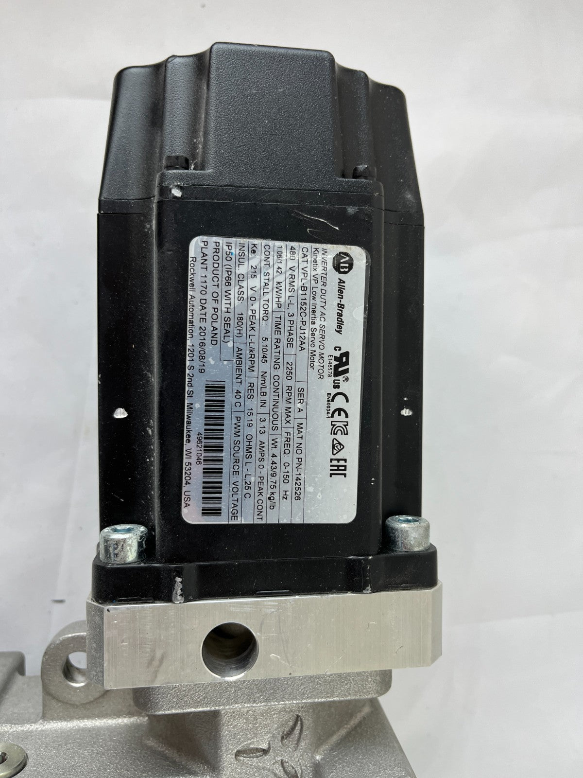 Allen-Bradley MPL-B1520F-SJ24AA Servo Motor Wittenstein VDH050-MF1-40 Gearbox