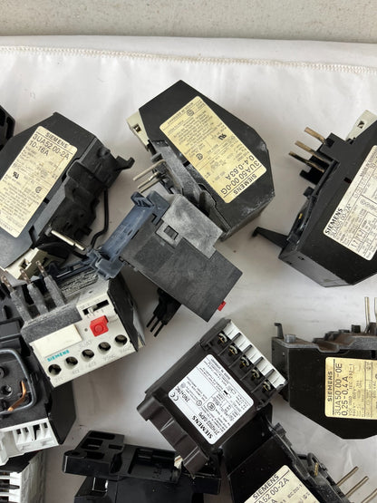 Siemens 3UA Series Thermal Overload Relay Mixed Lot Approx 30pcs Used Spares