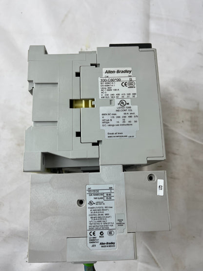 Allen-Bradley Motor Starter Bundle 100-C60 Contactors 193-EEGE Overload Relay