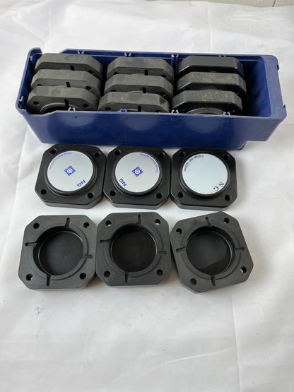NG Flange Housing Ø25 mm F4 4-Bolt Plastic Bearing Covers Lot of 15 Used Spares