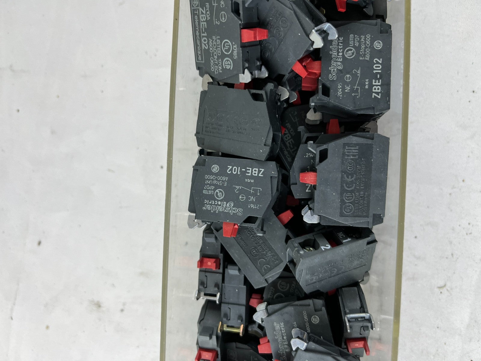 Schneider Electric ZBE102 Harmony XB4/XB5 Contact Blocks 1NC Screw Clamp Bundle