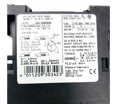 Siemens 3RT1026-1B 4 Protective Dc 24V + Siemens 3RH1921-1HA22