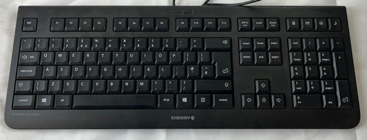 Cherry KC 1000 USB Keyboard JK-0800GB-2 UK Layout Black Wired Used Spare