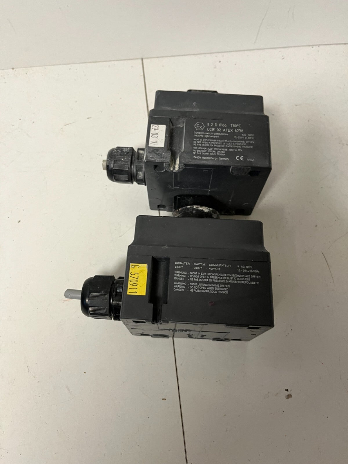 2x R. STAHL 8040/11 Explosion-Proof Rotary Switches - 500V AC - IP66 - Used