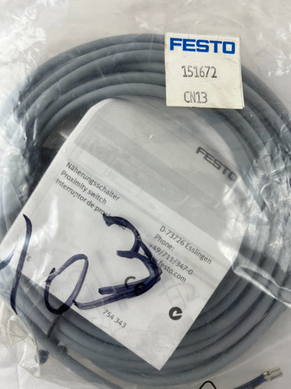 FESTO SMEO-1-LED-24-K5-B Sensor NEW Magnetic Reed 24V 5m Cable 151672 Sealed