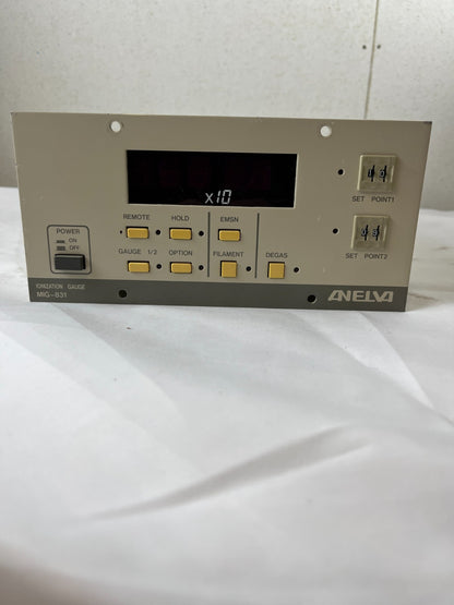 ANELVA MIG-831 Ionization Gauge Controller Vacuum Gauge Unit AC100V Used Spare