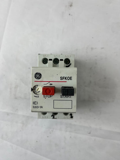 GE SFKOE Motor Protection Circuit Breaker 0.63–1A 25A AC‑3 3‑Pole Used Spare