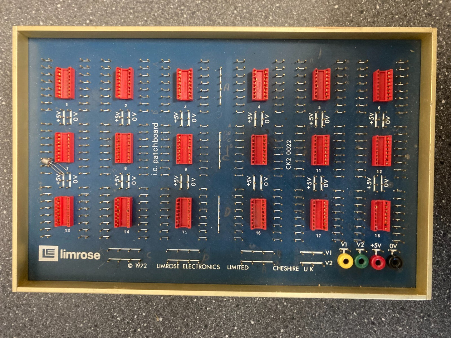 1972 Limrose Electronics IC Patchboard Model CK2 0022, Vintage Electronics