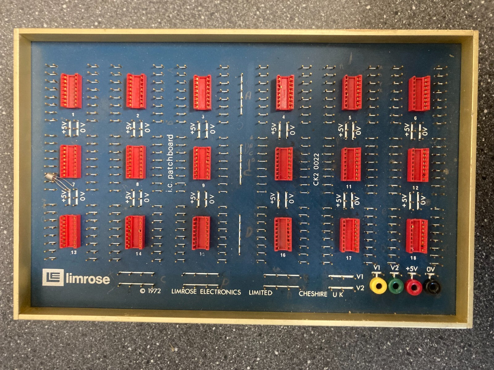 1972 Limrose Electronics IC Patchboard Model CK2 0022, Vintage Electronics