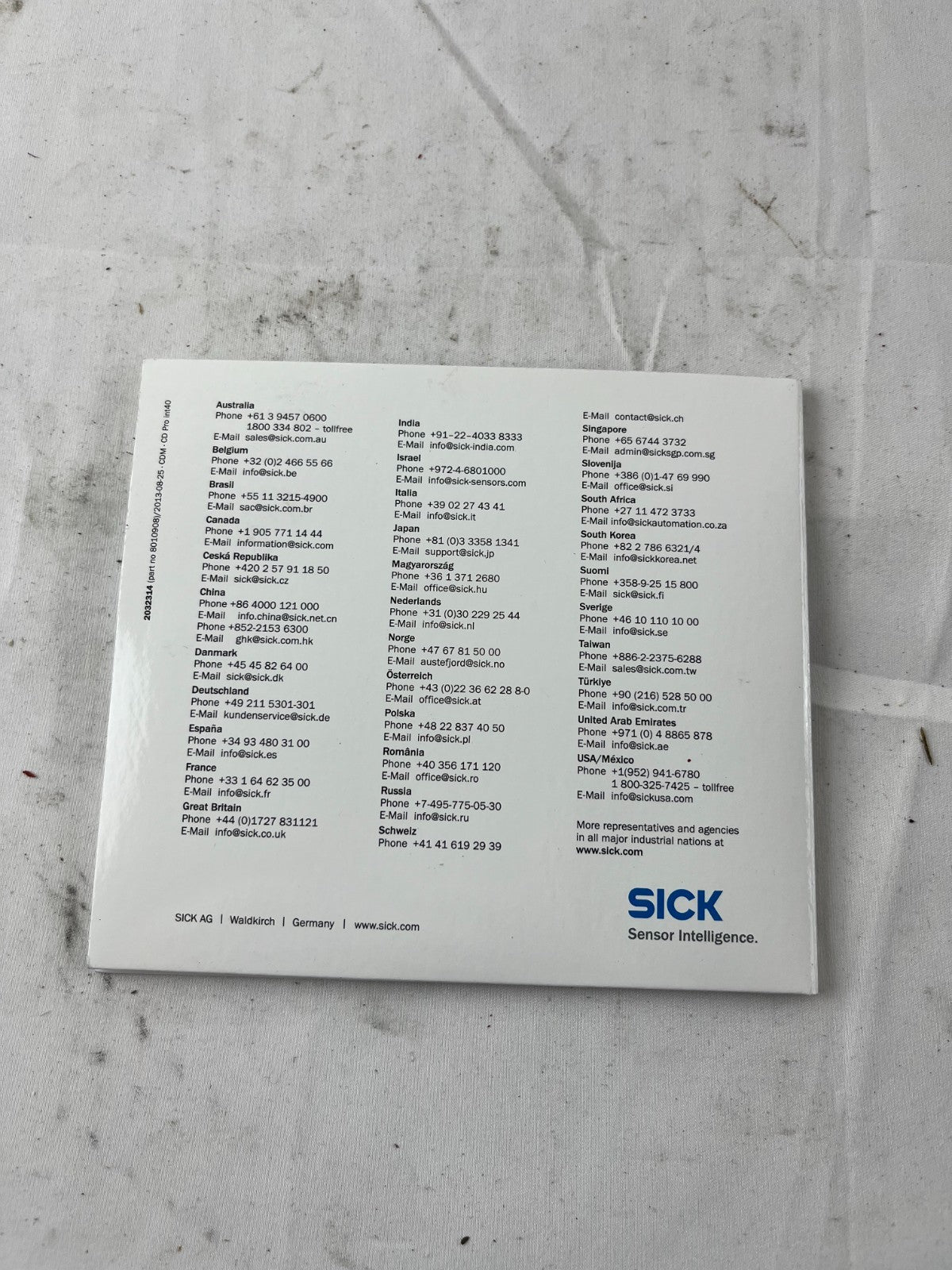 SICK CDS Software & Manuals DVD Industrial Safety Systems 2032314/1AEV Germany