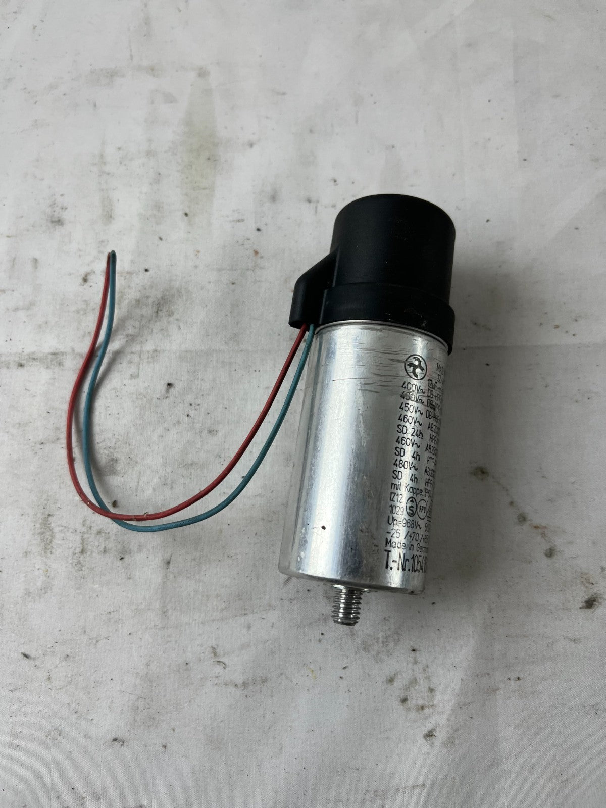 MAB MP 12/400 12µF 400–480V Motor Run Capacitor Made in Germany Used Spare