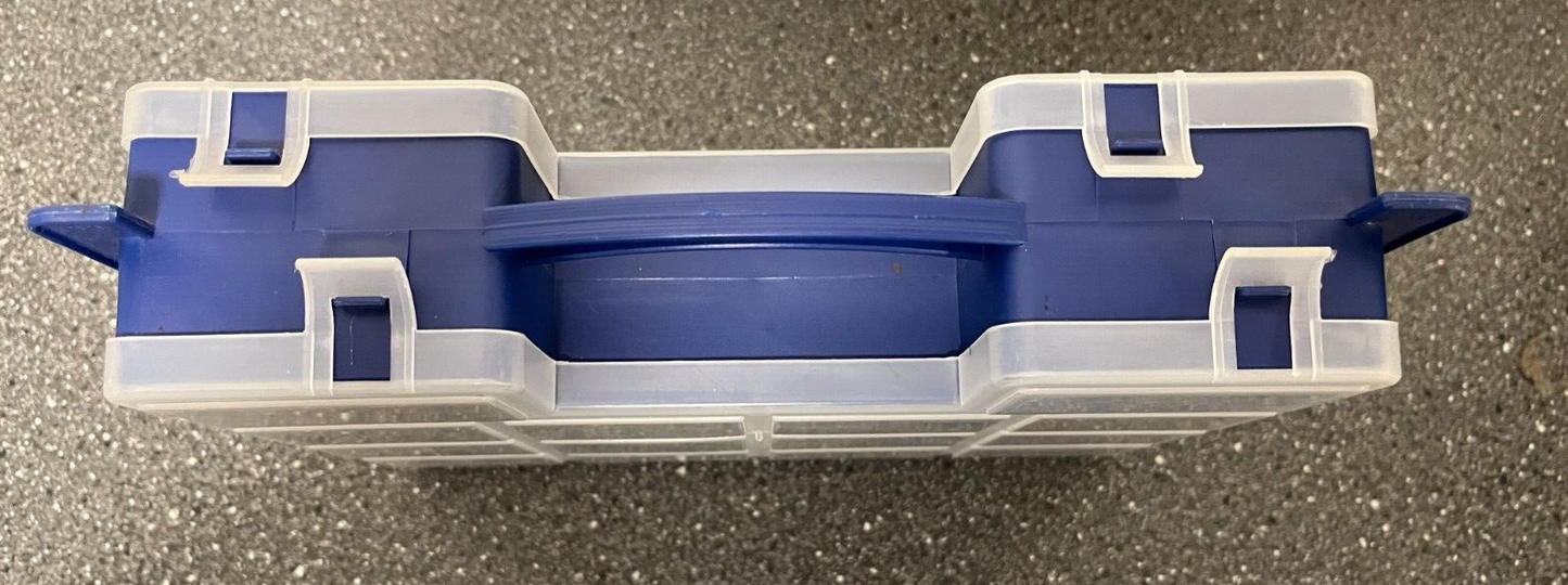 Double-Sided Organizer Box with Assorted Capacitors, IC Chips, and Electronics