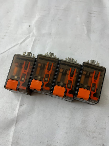 Schrack MT328230 Relay 230V AC 10A 3CO Plug‑In Tyco – Lot of 4 Used Spare Units