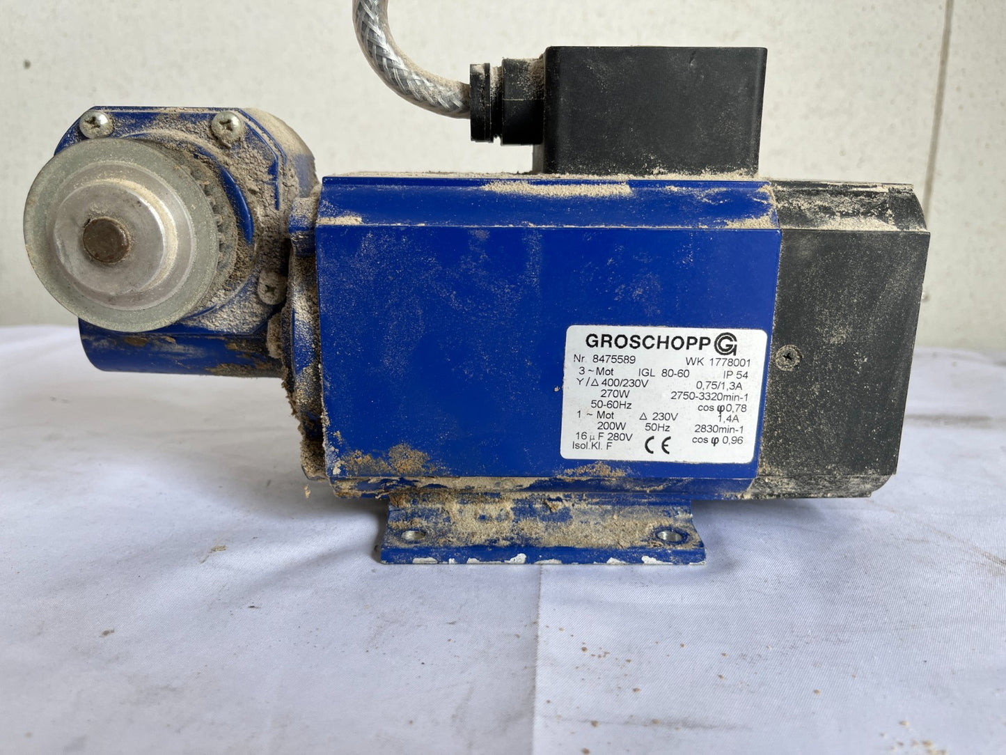 Groschopp Igl 80‑60 Ac Gear Motor 270W 400/230V Ip54 Used Working Spare Unit