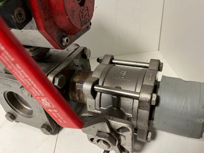 END-Armaturen ZD311567 DN50 Ball Valve Pneumatic Actuator Airtec Solenoid Used