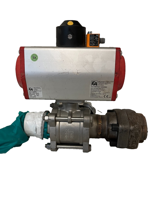 END-Armaturen ZA310367 DN50 Pneumatic Ball Valve PN64 SS PTFE Double Acting