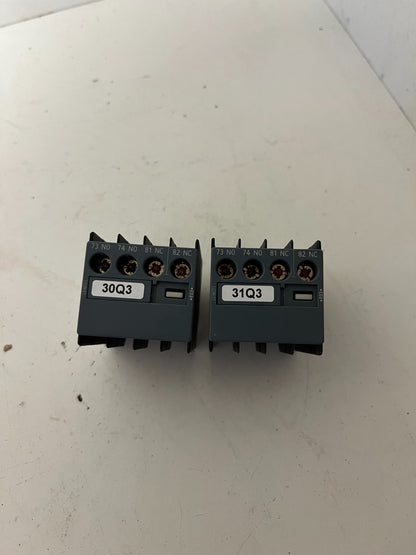 Lot 2 Siemens 3RH2911-1LA11 Auxiliary Contact Block 2NO 2NC for 3RT2 Used Spares