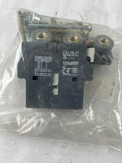 CAL18-11 Auxiliary Contact Block A600 Q300 IEC 60947-5-1 New NOS