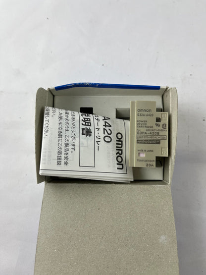 Omron G32A-A420 Power Device Cartridge SSR G3PA-420B 200-480VAC 20A Japan NEW