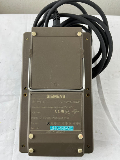 Siemens OP 393‑III Handheld Operator Panel 6ES5393‑0UA15 Used Spare Part