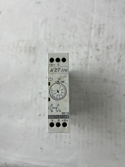 Schleicher NGZ 110 Timer Relay 230-240VAC 0.5-10s DIN Rail Used Spare Unit
