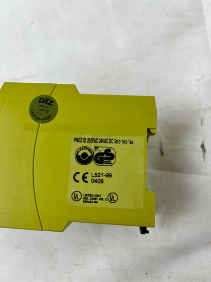 Pilz PNOZ X3 Safety Relay 24VAC/DC 230VAC Emergency Stop Module Used Spare Unit