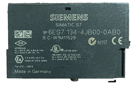 Siemens SIMATIC S7 ET200S 6ES7 134-4JB00-0AB0 2AI TC Analog Input Module Used