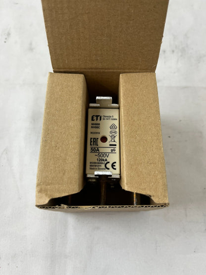 Bals NH000 Fuse 50A 500V gG NH Fuse Link Art 93492 3pcs New in Box