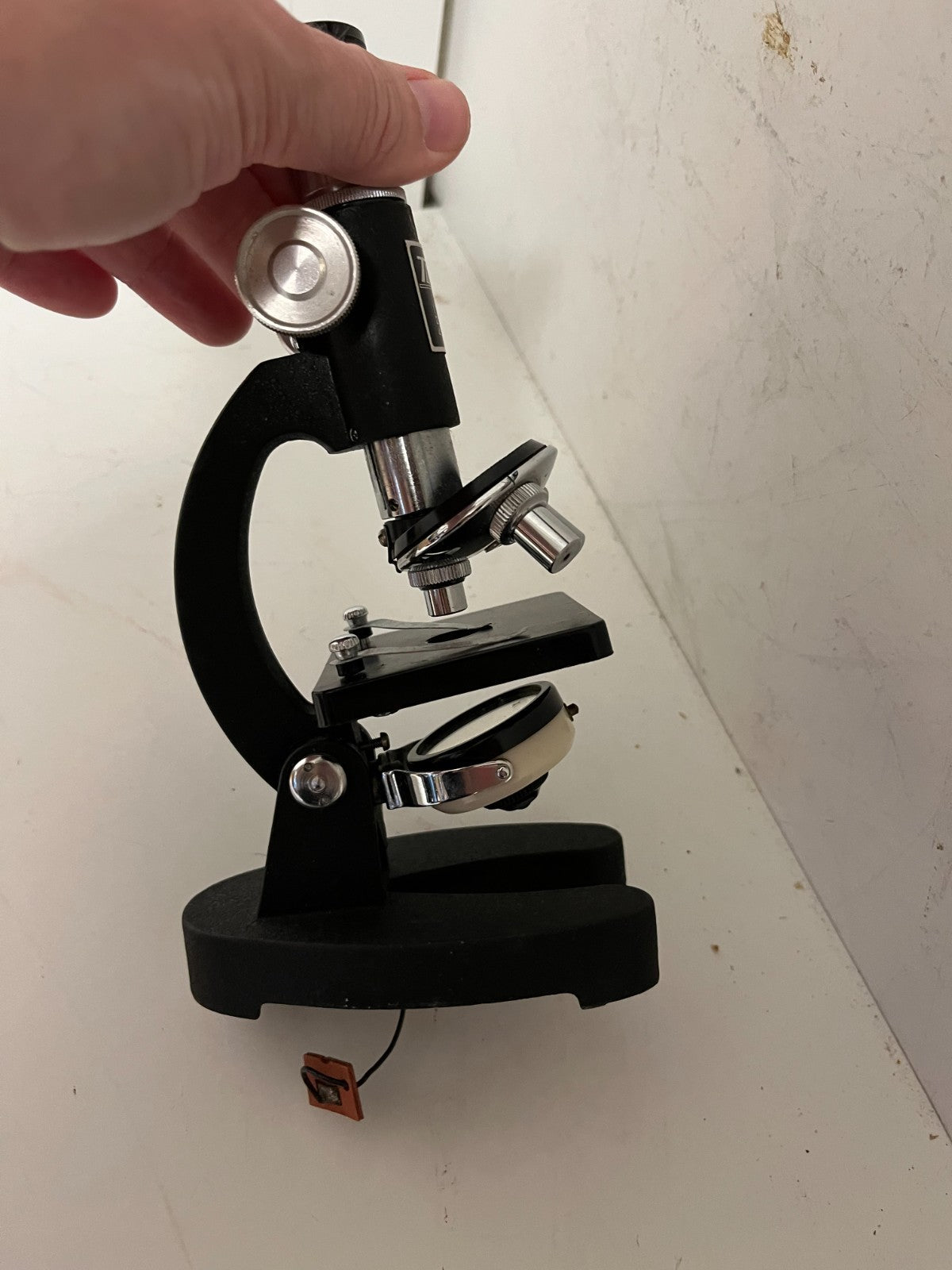 TOWA Microscope 100x 200x 400x With Original Wooden Case Good Working Order