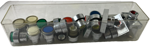 Mixed Lot 22mm Panel Pushbutton Operators Assorted Colors New Used Bundle Spares