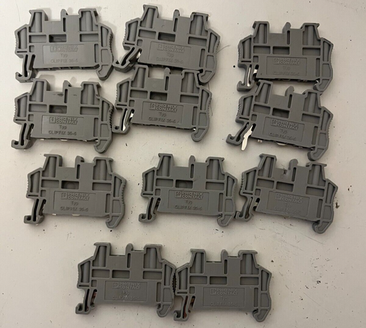 Lot of 11 Phoenix Contact CLIPFIX 35-5 DIN Rail Mounting Adapters – Used