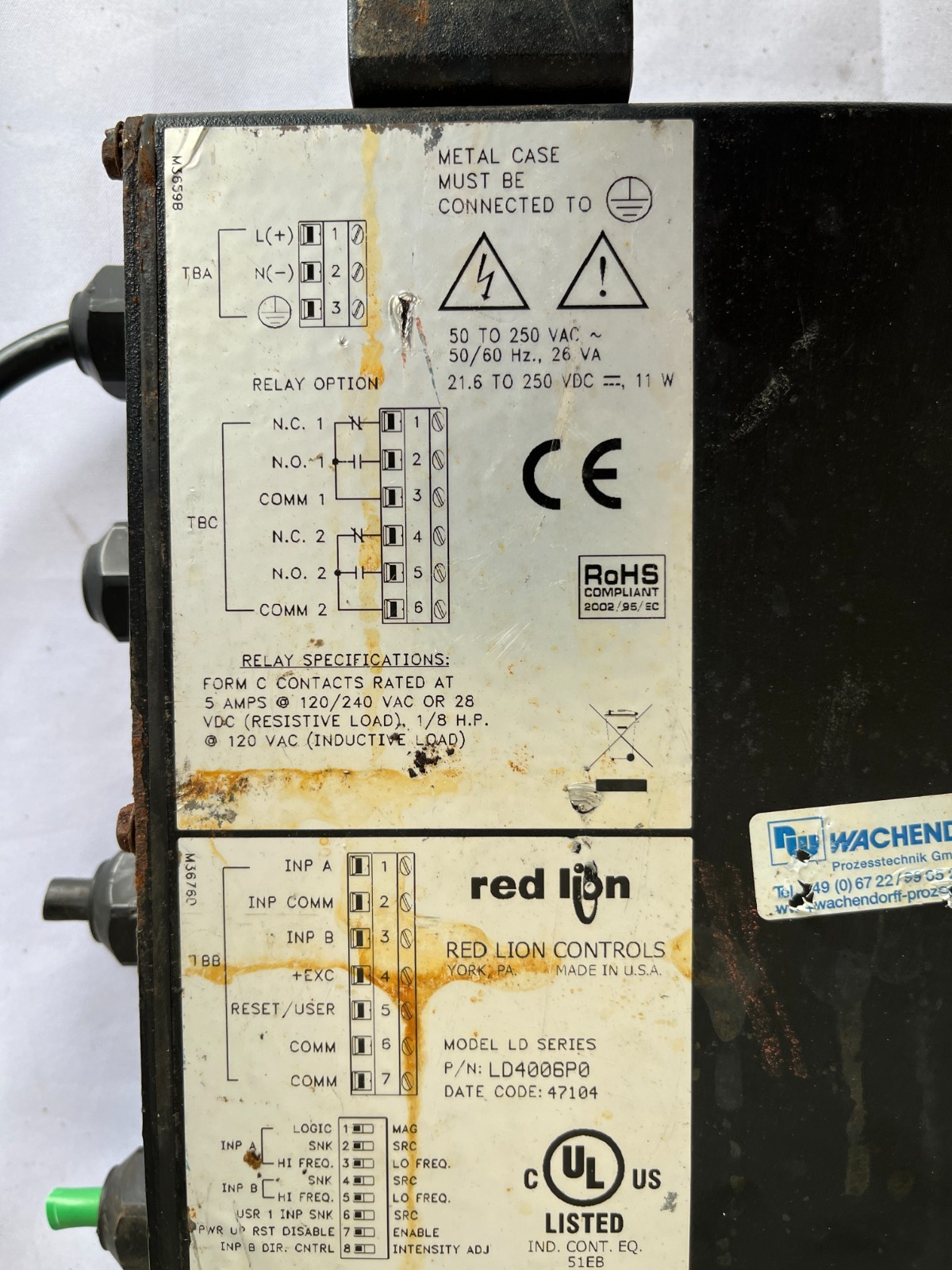Red Lion Ld4 Series Large Led Display Counter Ld4B6P Used Working Spare Unit
