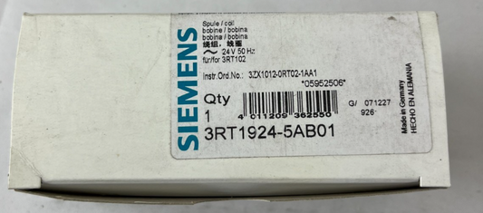 Siemens 3RT1924-5AB01 SIRIUS Magnetic Coil 24 V AC 50 Hz for 3RT1023–3RT1026 NOS