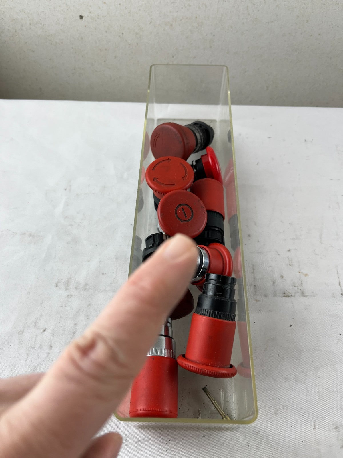Industrial Emergency Stop Push Button Switches 22 Mm Red Mushroom Lot, Used