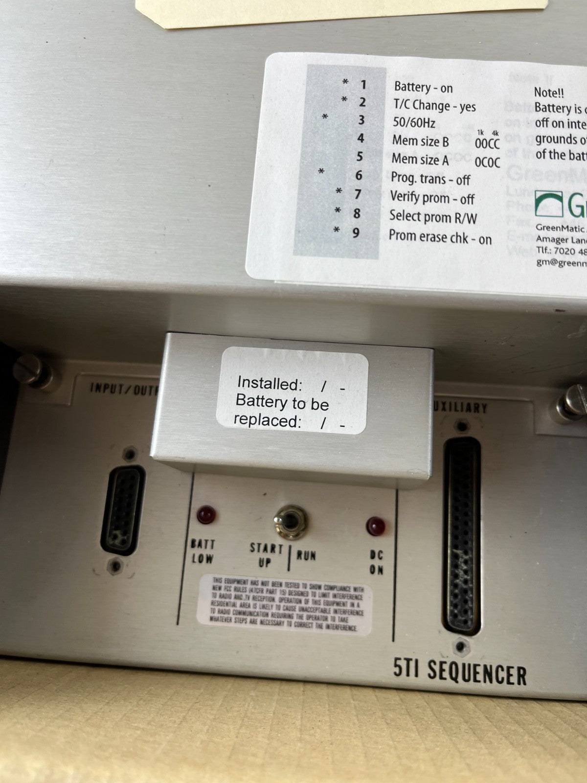 Texas Instruments 5TI-1034-1 5TI Sequencer 4K 102–132 VAC New Old Stock