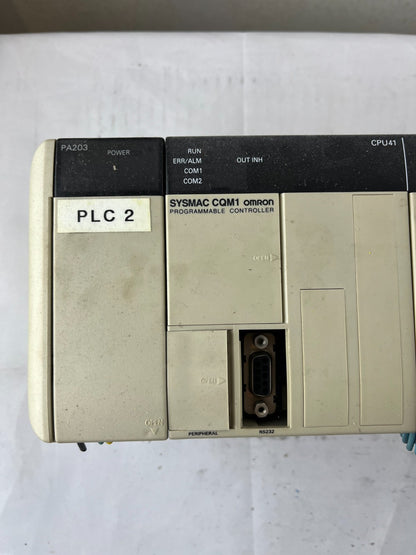 Omron CQM1 CPU41 PLC System PA203 ID212 OD212 Rack “PLC 2” Good Used