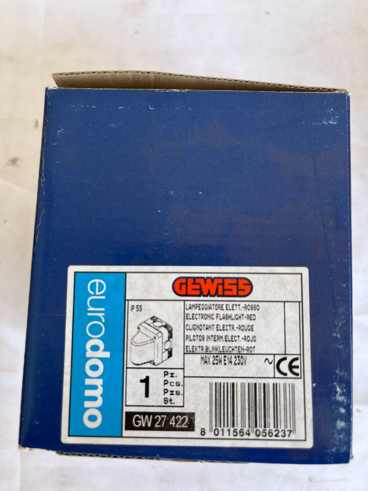 Gewiss GW27422 Red Electronic Flashlight Beacon 230V IP55 New Spare Unit