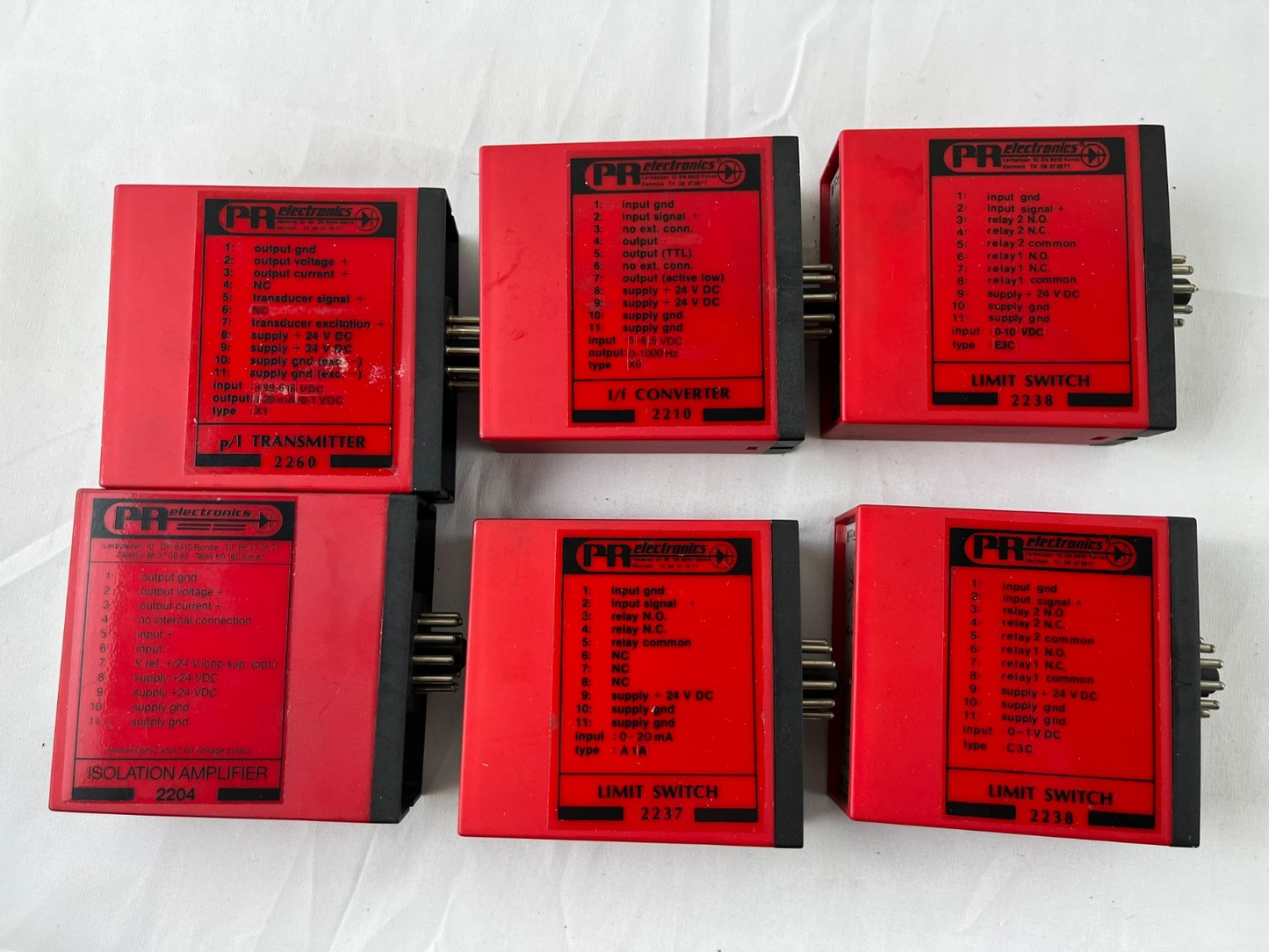 PR Electronics System 2200 Lot 6 Modules 2260 2204 2210 2237 2238 DIN Rail